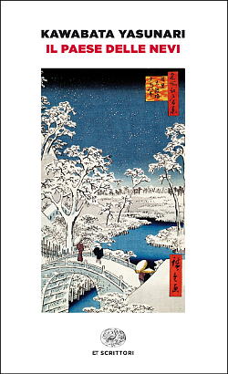 La copertina del romanzo Il paese delle nevi, di Kawabata Yasunari, edizioni Einaudi Tascabili